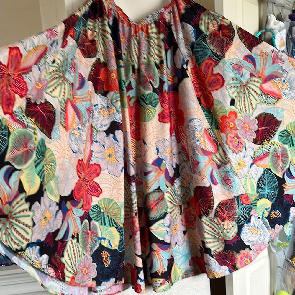 Christian Siriano Colorful Patterned Skirt